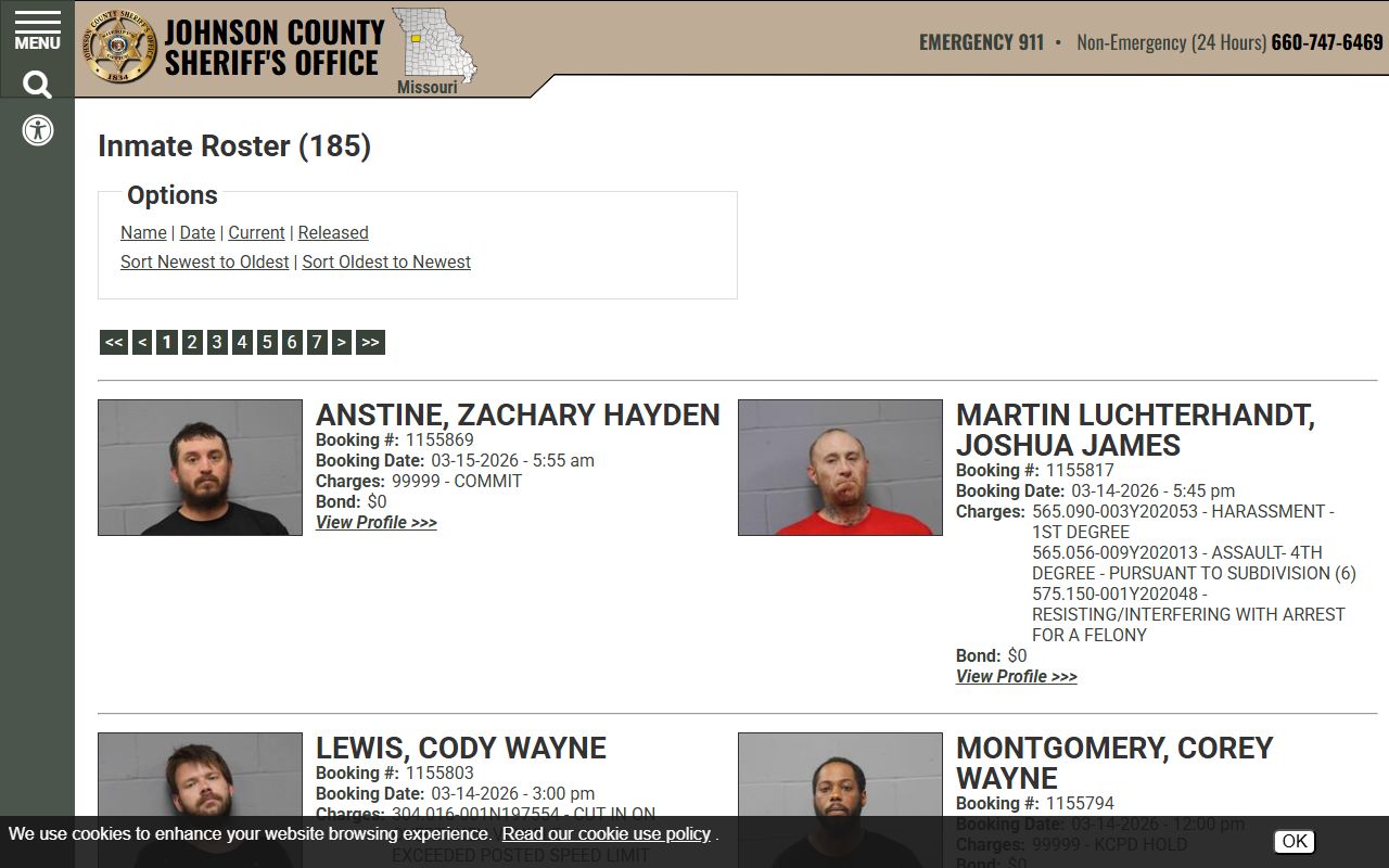 Jackson County Inmate Roster for Kansas City released inmates lookup