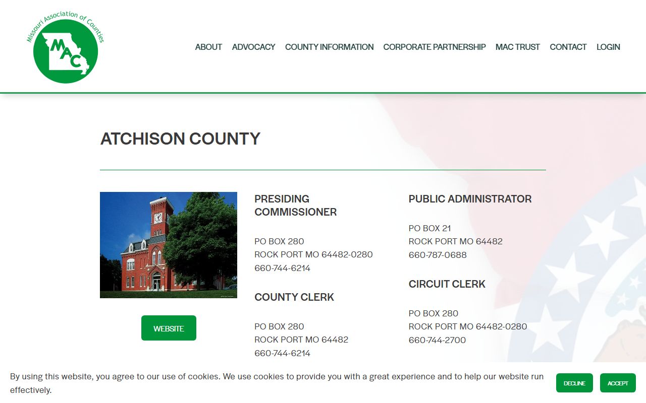 Atchison County directory for released inmates records access