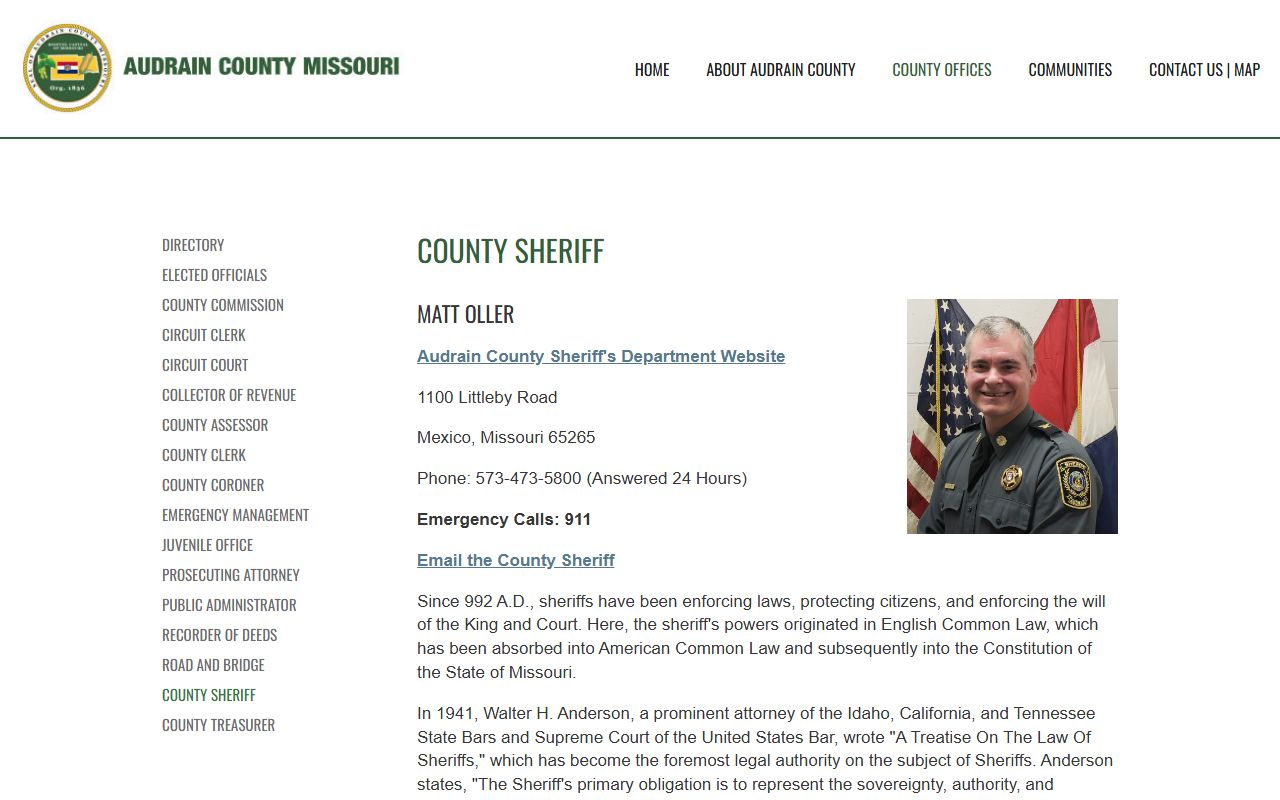 Audrain County Sheriff's Office released inmates information
