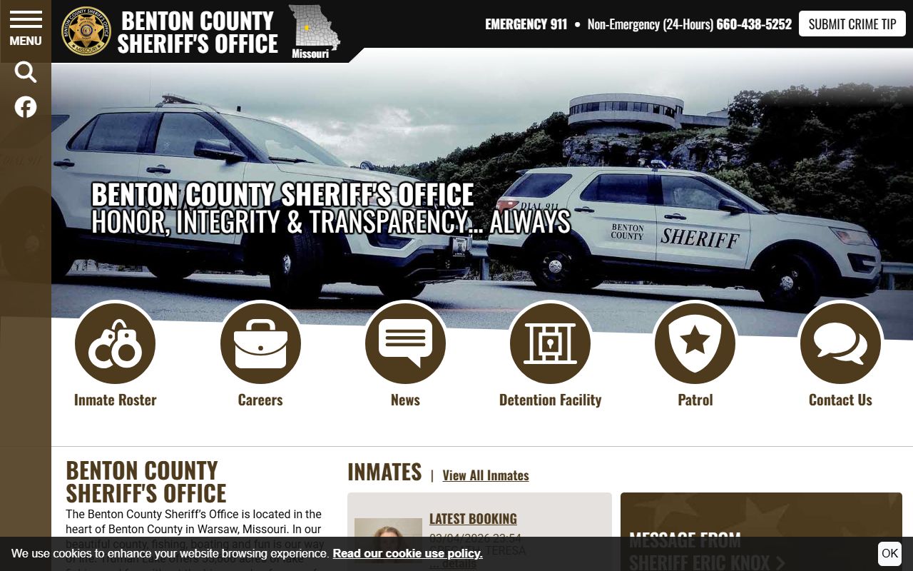 Benton County released inmates Sheriff's Office website