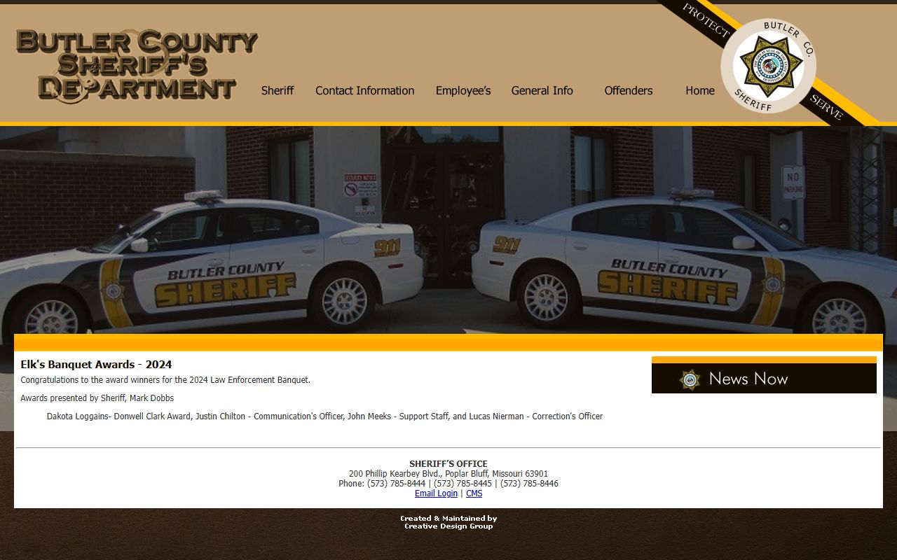 Butler County released inmates Sheriff's Department website