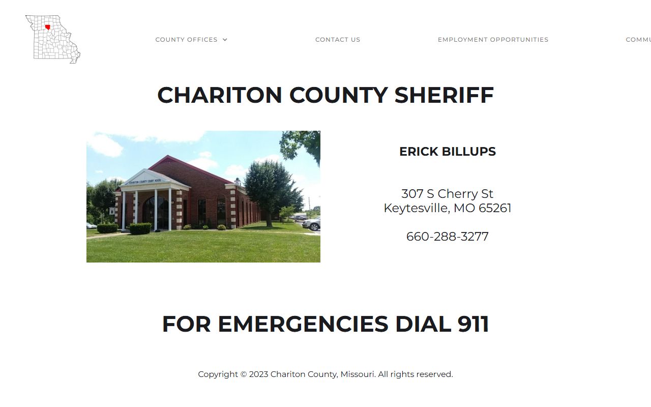 Chariton County released inmates Sheriff's Office website