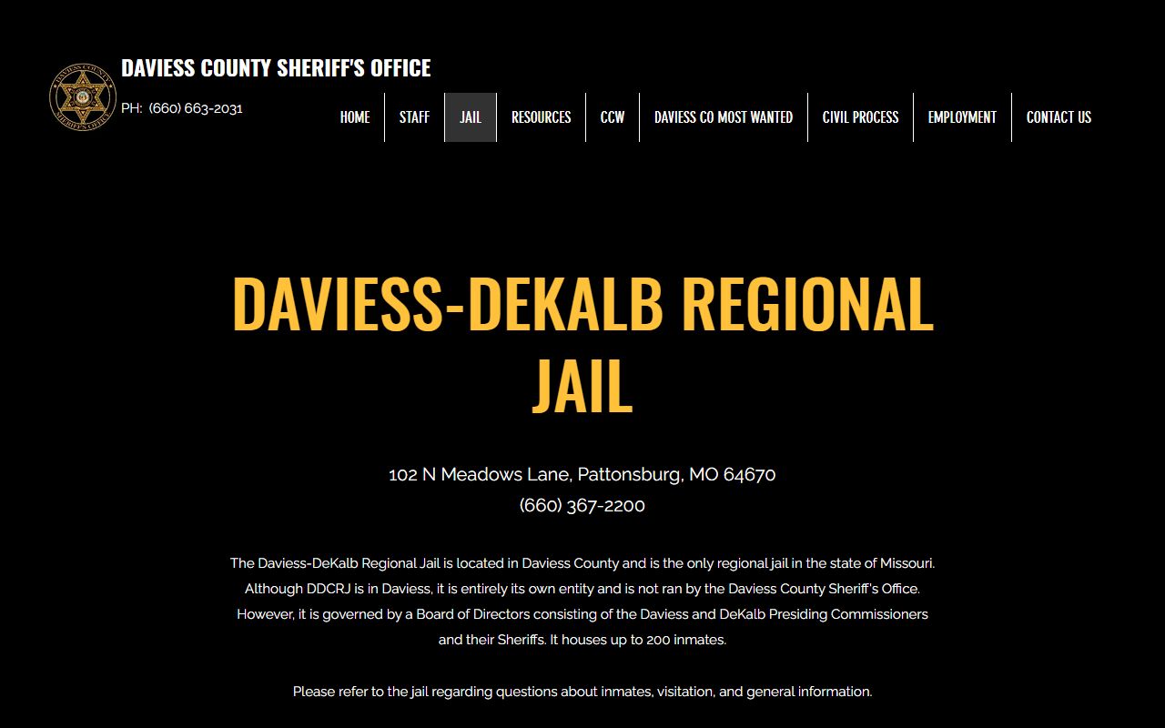 Daviess County Sheriff jail page released inmates