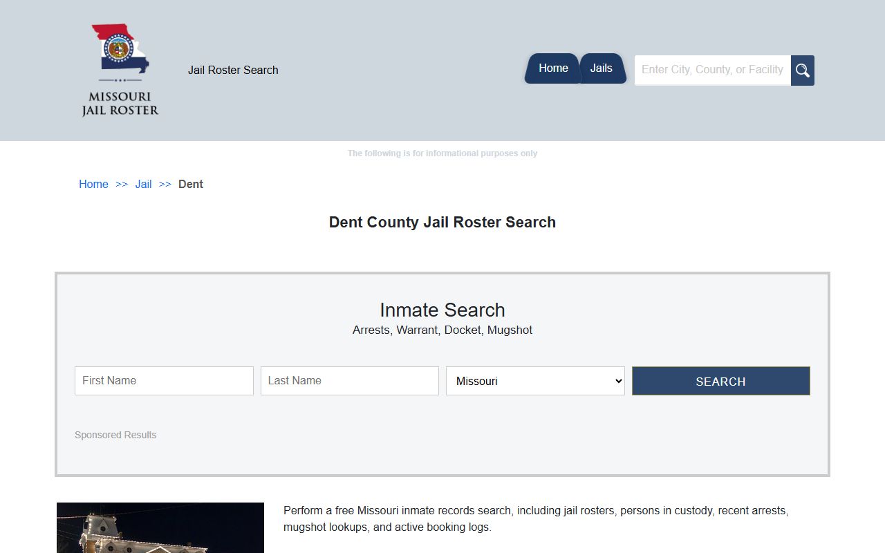 Dent County released inmates jail roster data