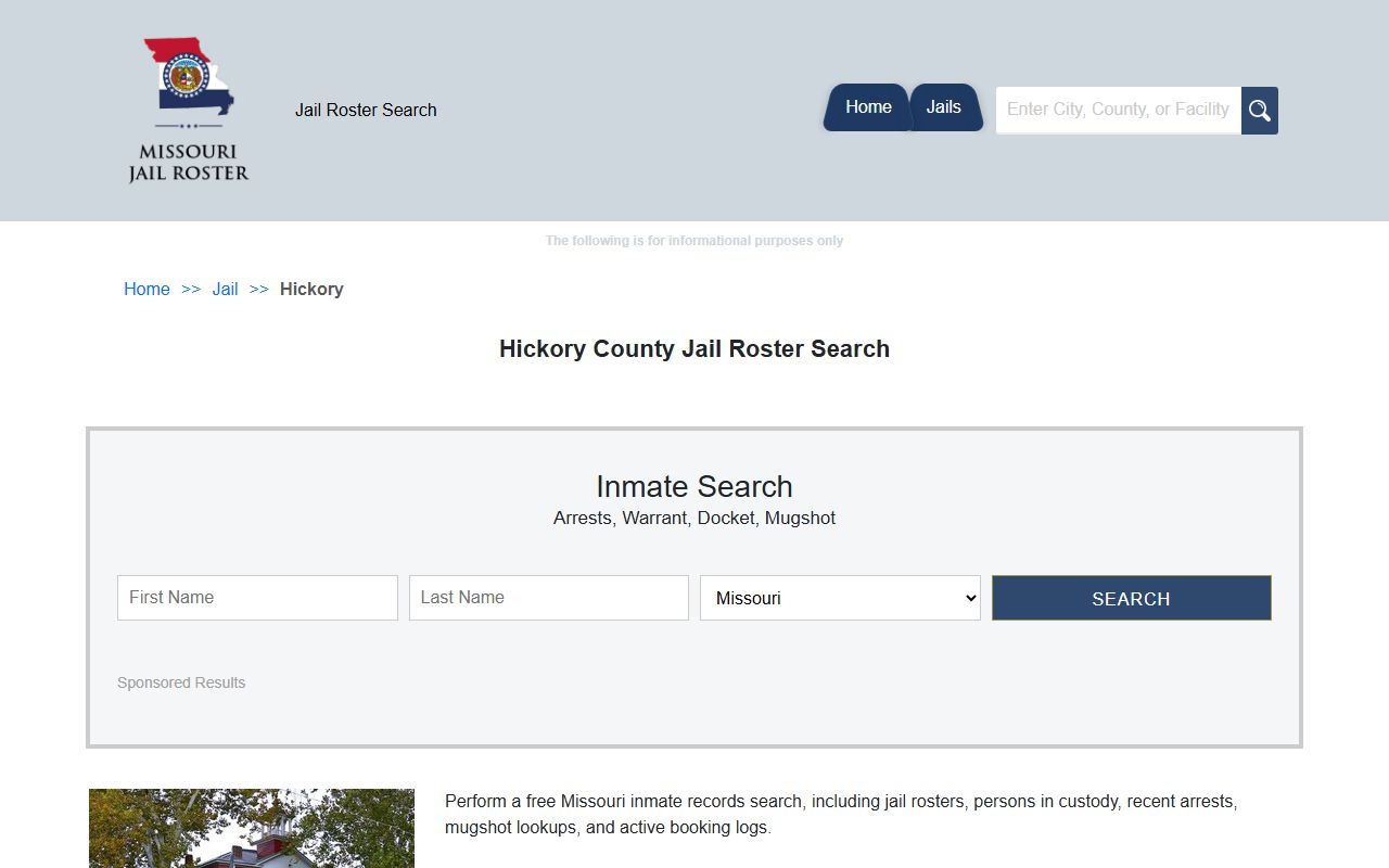 Hickory County released inmates jail roster information