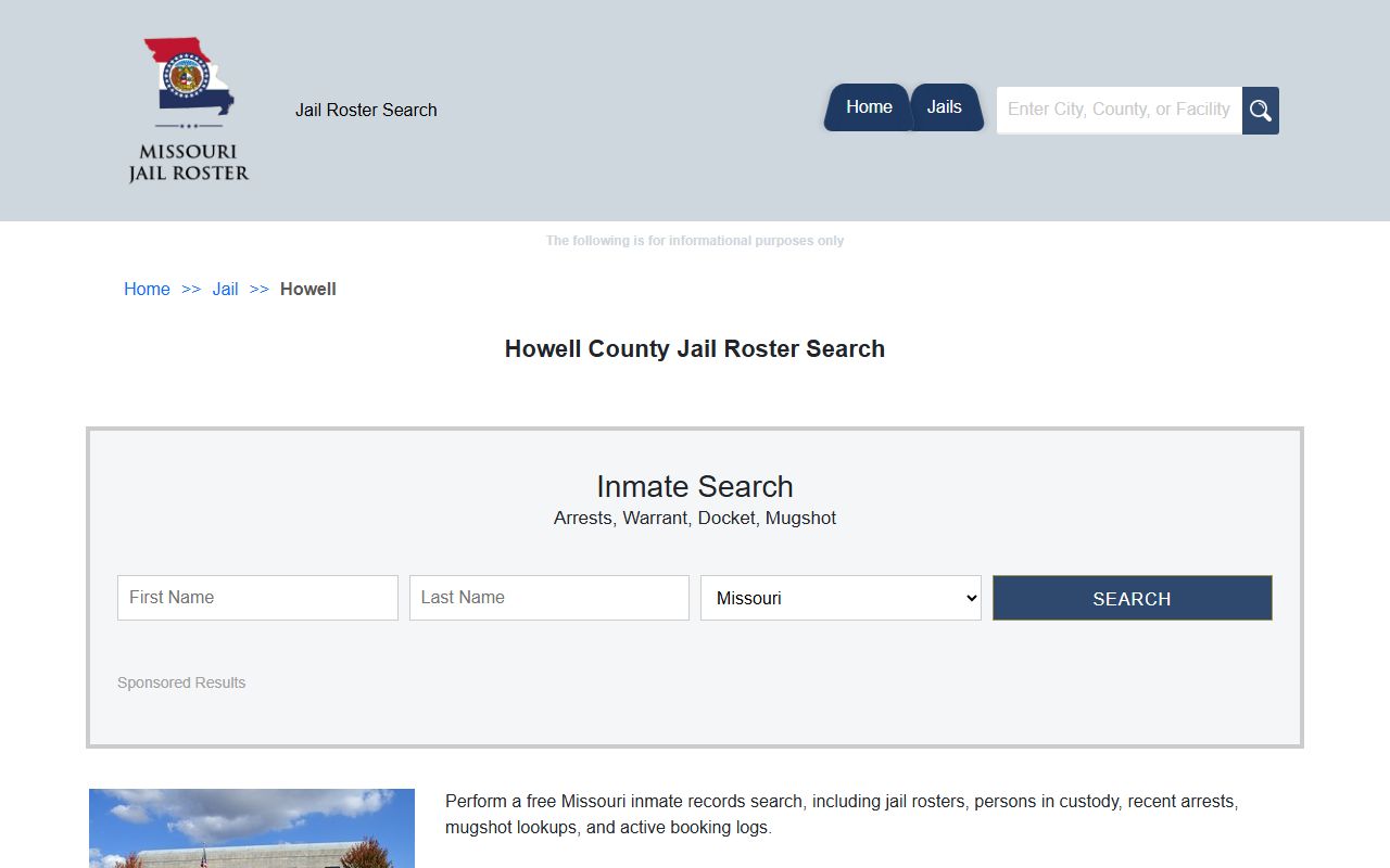 Howell County released inmates jail roster search