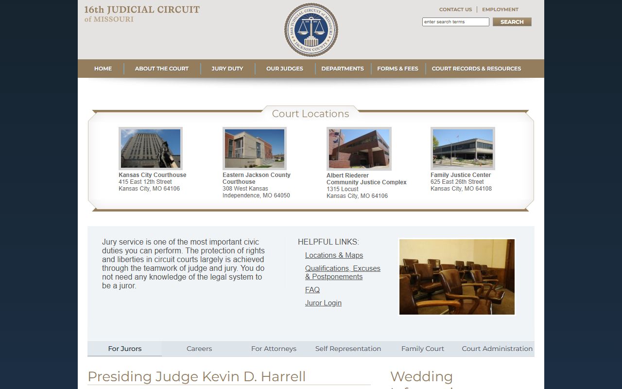 Jackson County Missouri 16th Circuit Court released inmates case records