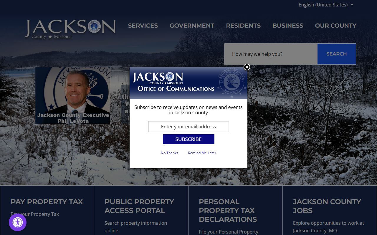 Jackson County Missouri government portal for released inmates records