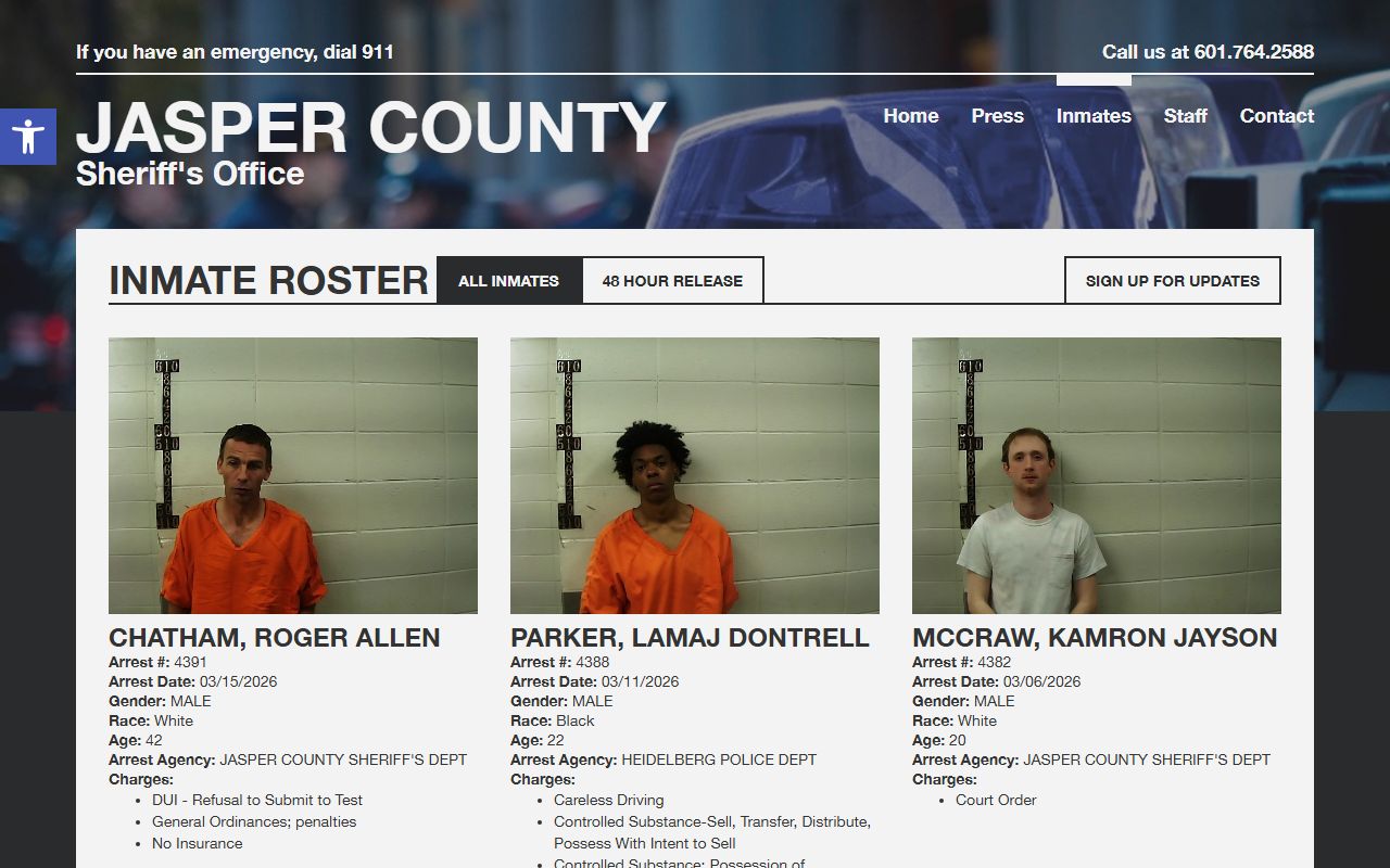 Jasper County Missouri inmate roster for released inmates search