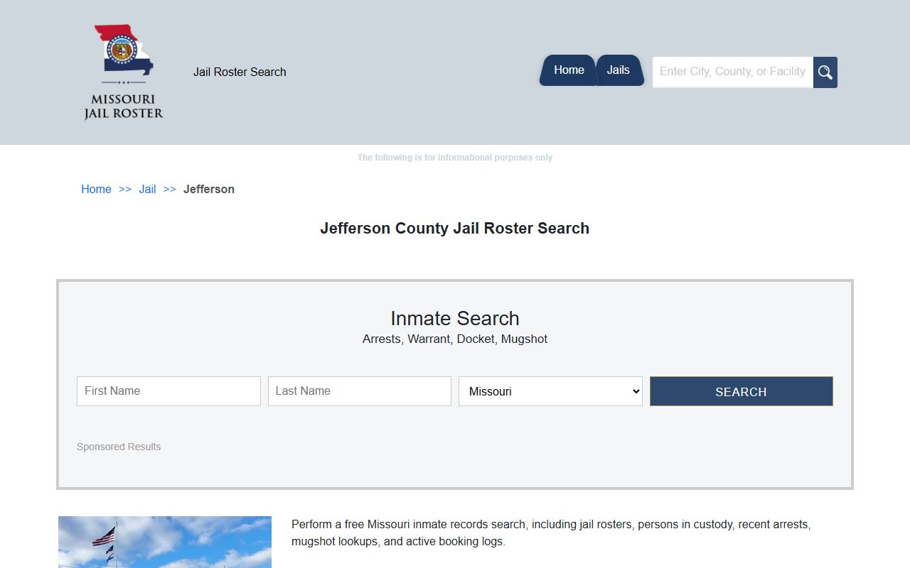 Jefferson County Missouri jail roster search for released inmates