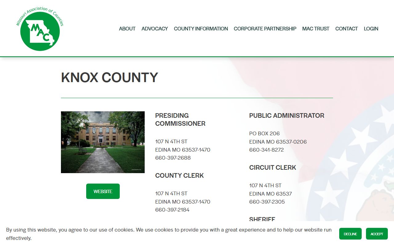 Knox County Missouri directory for released inmates records access