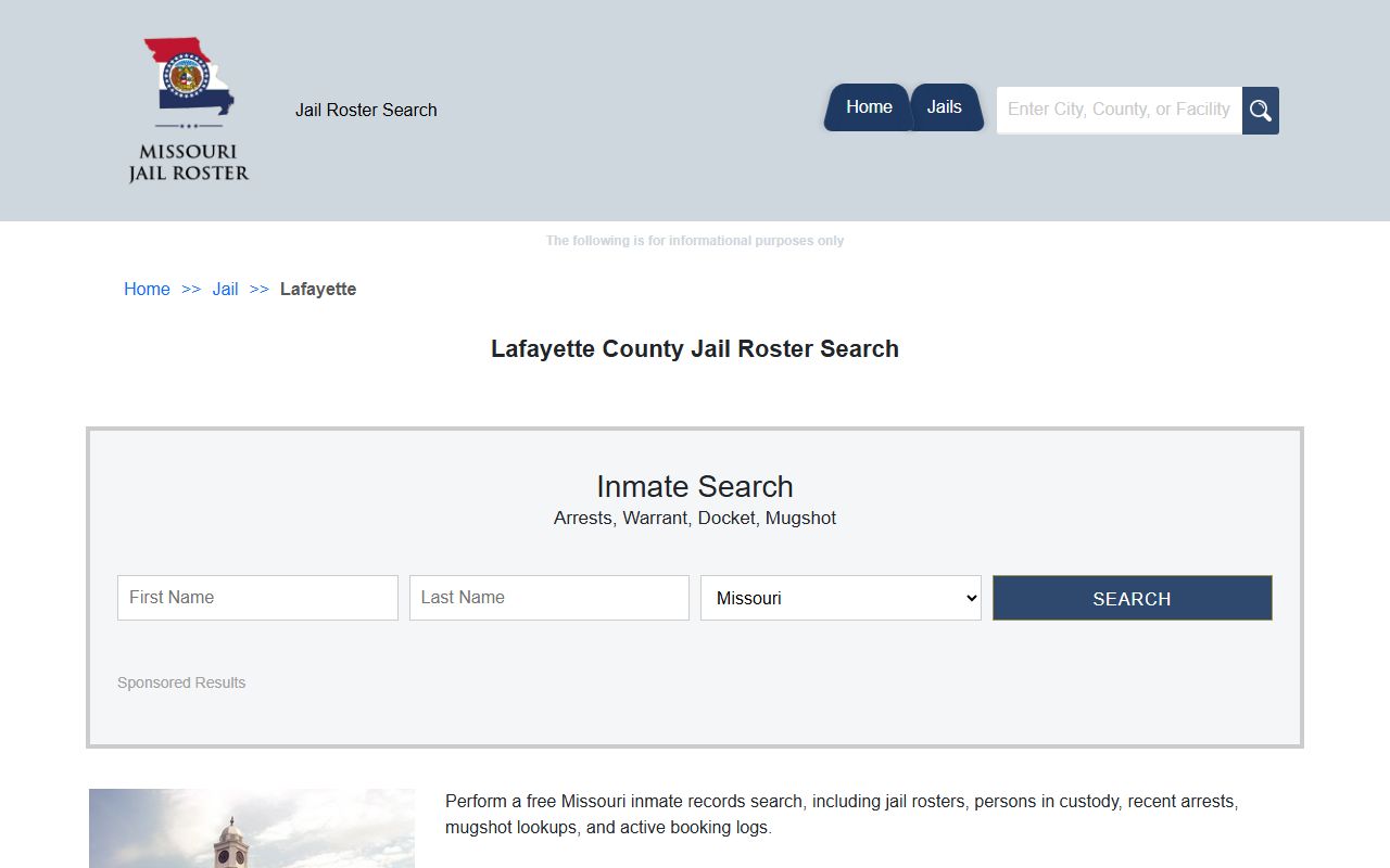 Lafayette County released inmates jail roster search