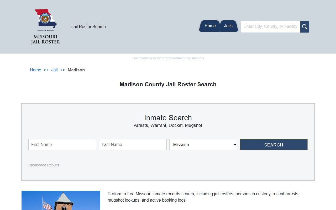 Madison County released inmates jail roster information
