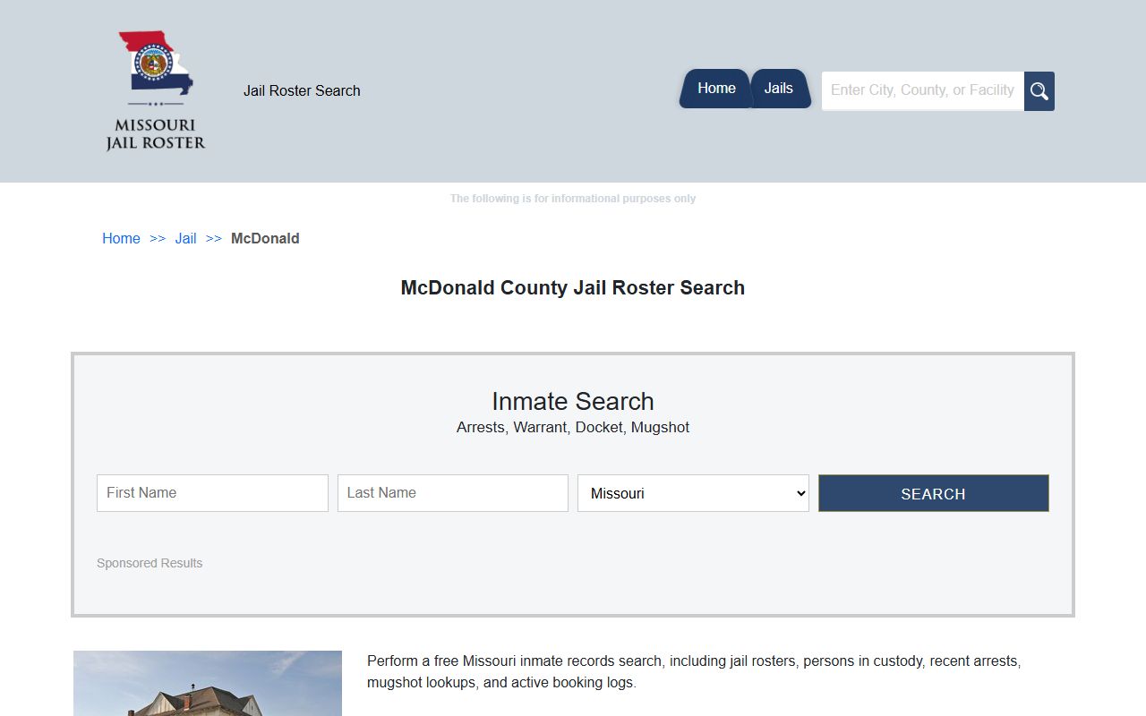 McDonald County released inmates jail roster information