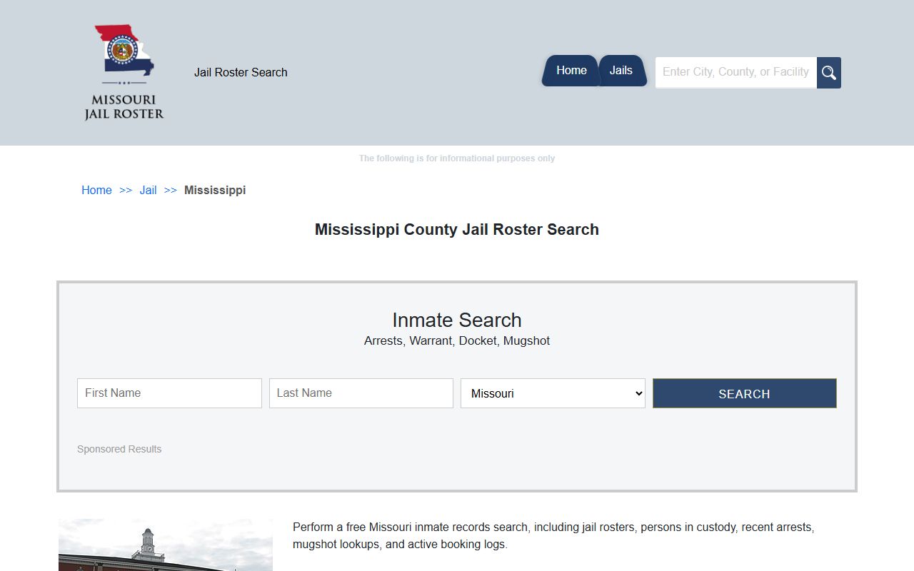Mississippi County released inmates jail roster information