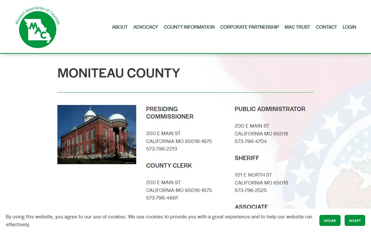 Moniteau County released inmates county directory