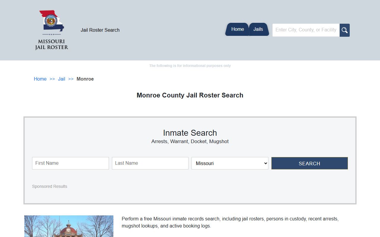 Monroe County released inmates jail roster search