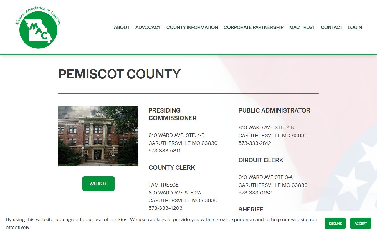 Pemiscot County released inmates county directory