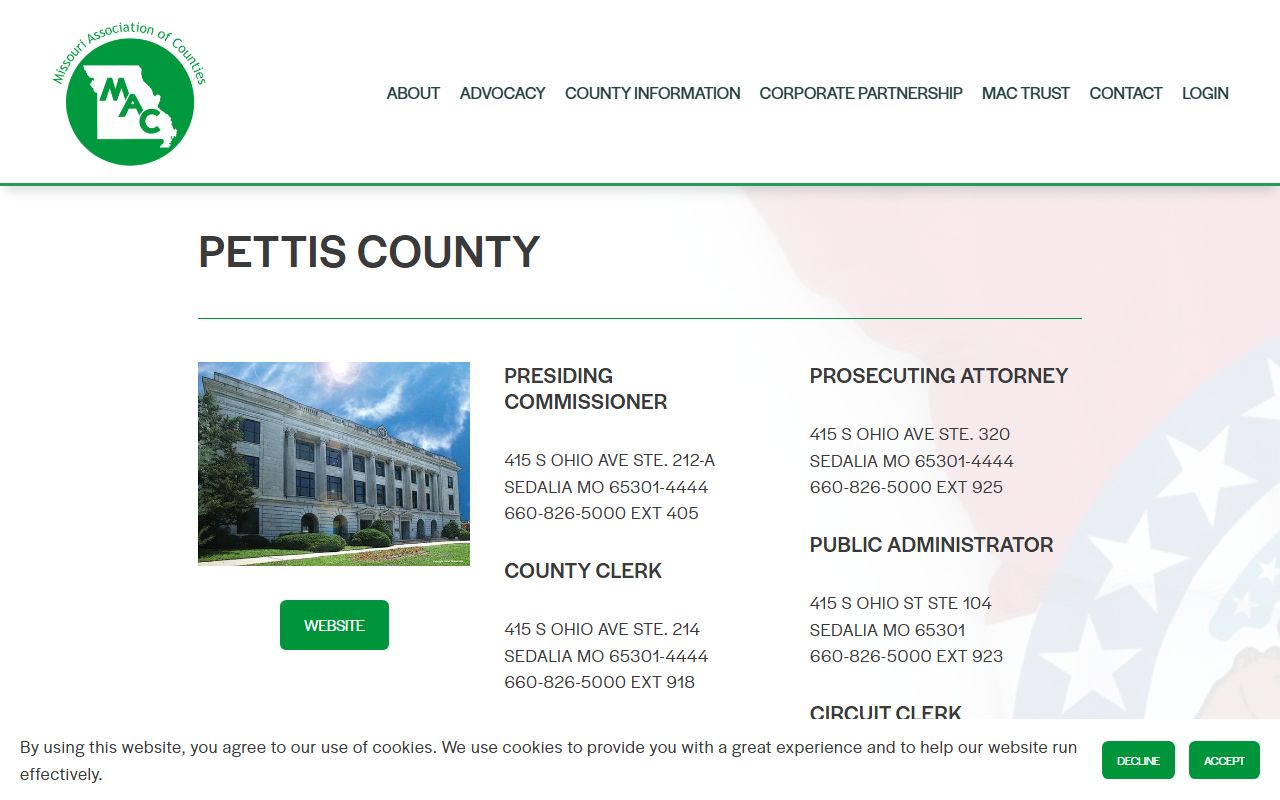 Pettis County released inmates county directory