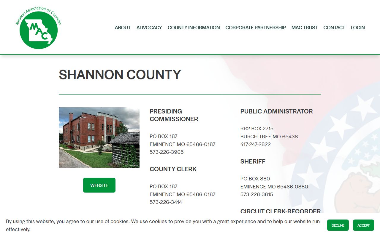 Shannon County released inmates county directory