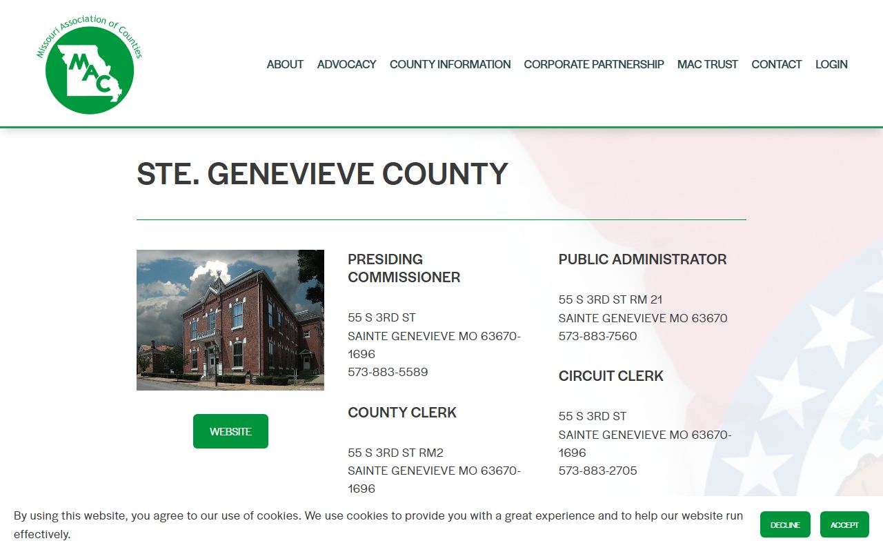 Ste. Genevieve County directory released inmates resources